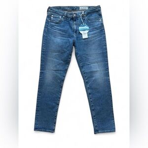 Ag Adriano Goldschmied The Prima Ankle Cigarette Ankle Jeans in Medium Blue